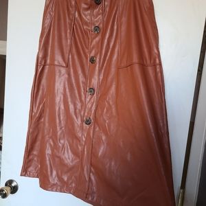 14th & union Faux leather maxi skirt